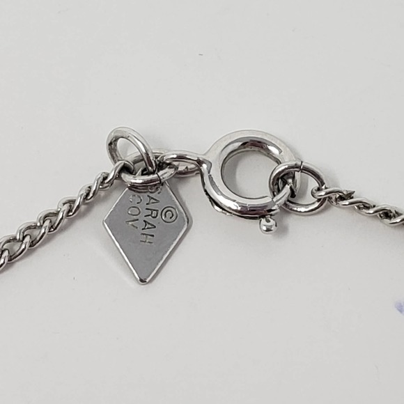 Sarah Coventry Purple Glass Bead Pendant Necklace - Picture 4 of 5